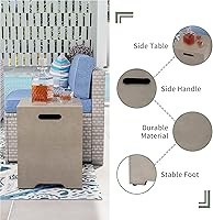 Vista 29 de COSIEST Juego de Mesa de Hoguera de Propano para Exteriores de 2 Piezas con Mesa para Tanque, Mesa de Fuego de 42" Certificada, 50,000 BTU con Base