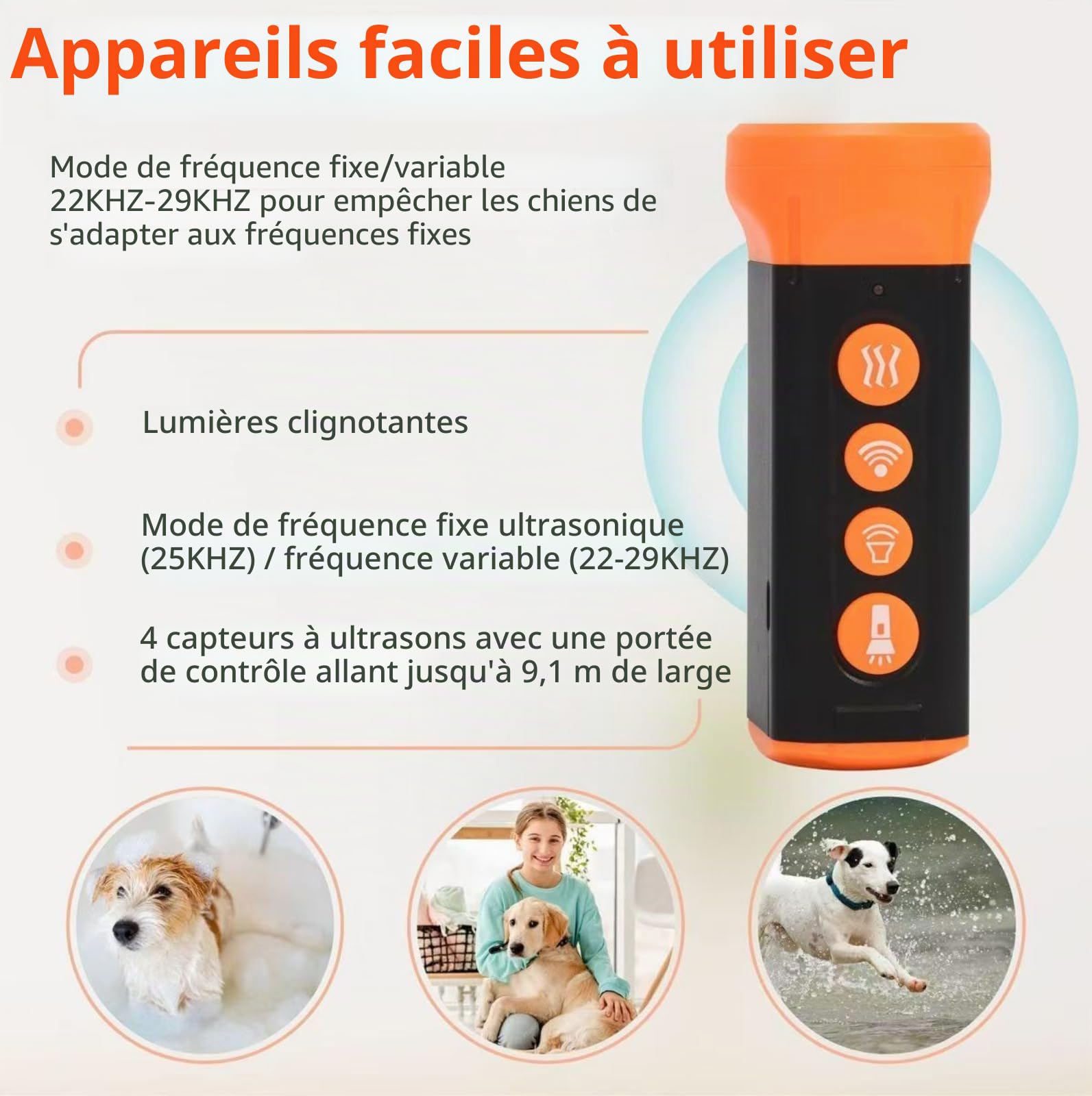 Generico Produits de Sécurité de la lampe de poche d'autodéfense pour Chien d'Aide Répulsif d'autodéfense à