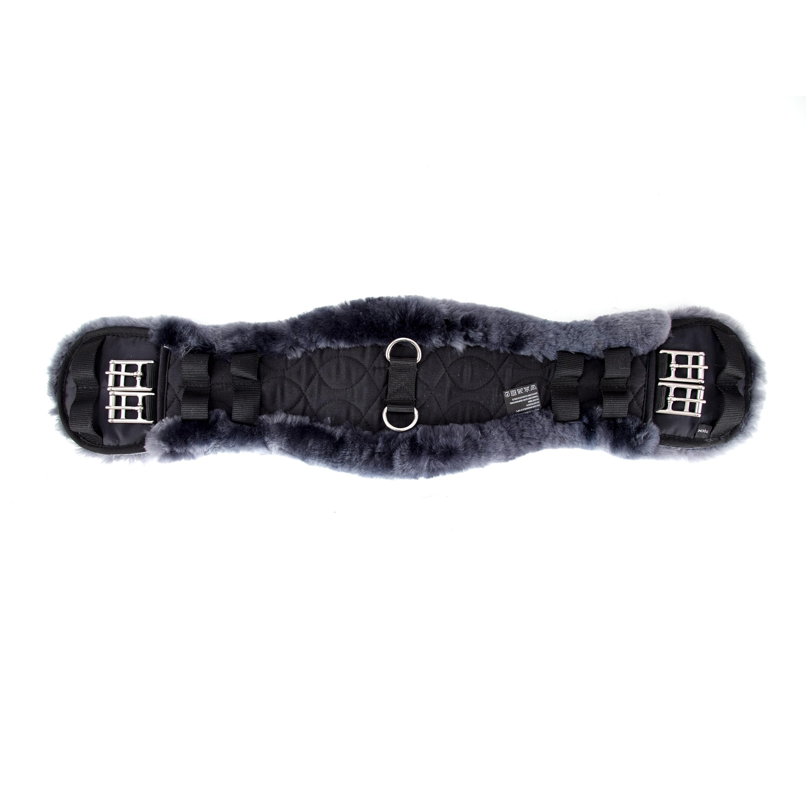 Merauno® Lamb wool Contour Girth Saddle Girth Short Girth Dressage Girth Made of Quality Merino Lamb wool, Special Anatomically Concave Shape for Better Slip Resistance Colour: Natural, Black, Brown,
