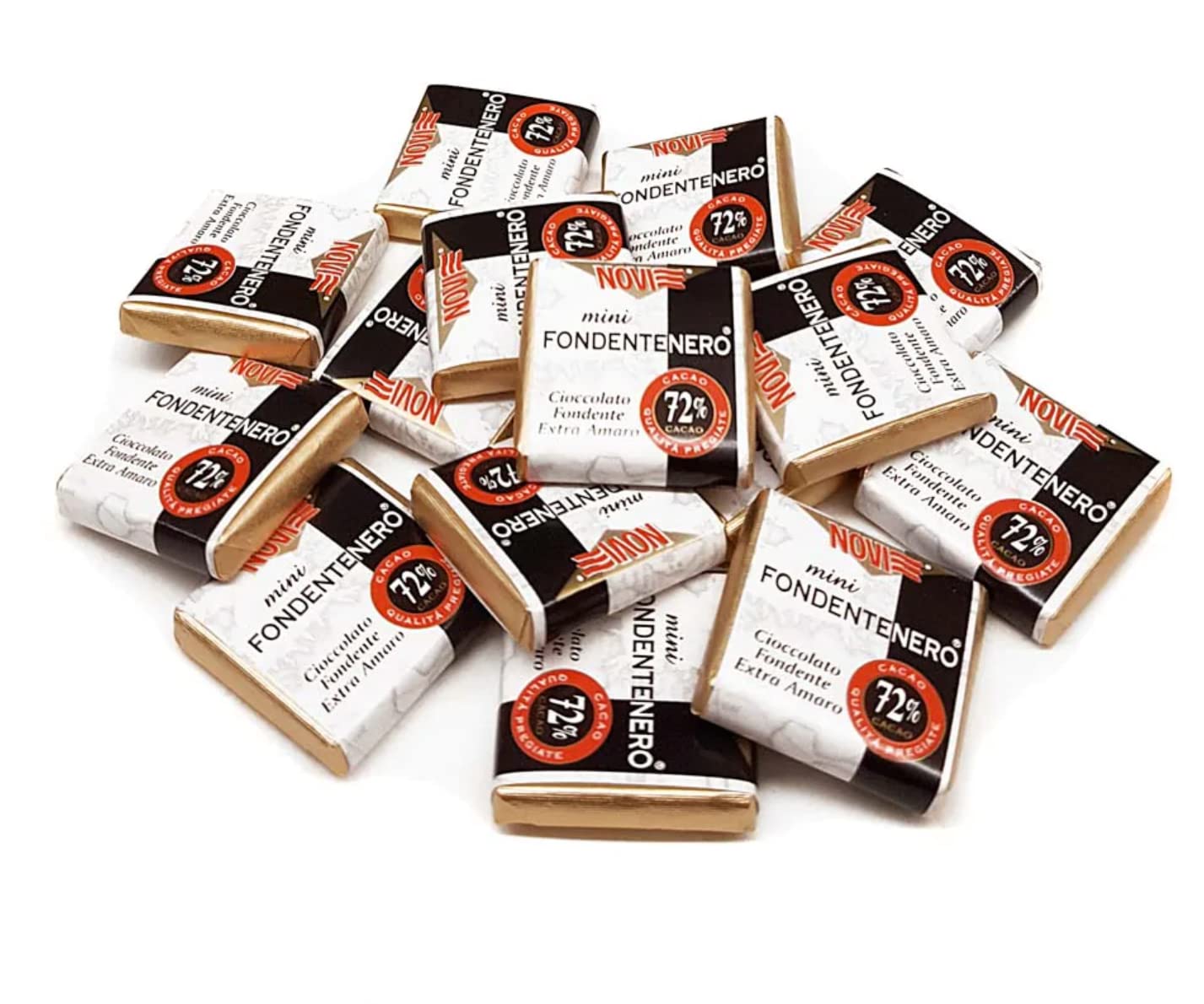 NOVI Mini Tavoletta SENZA GLUTINE- BS. 1KG. (180 PZ.CIRCA) (FONDENTENERO 72%)