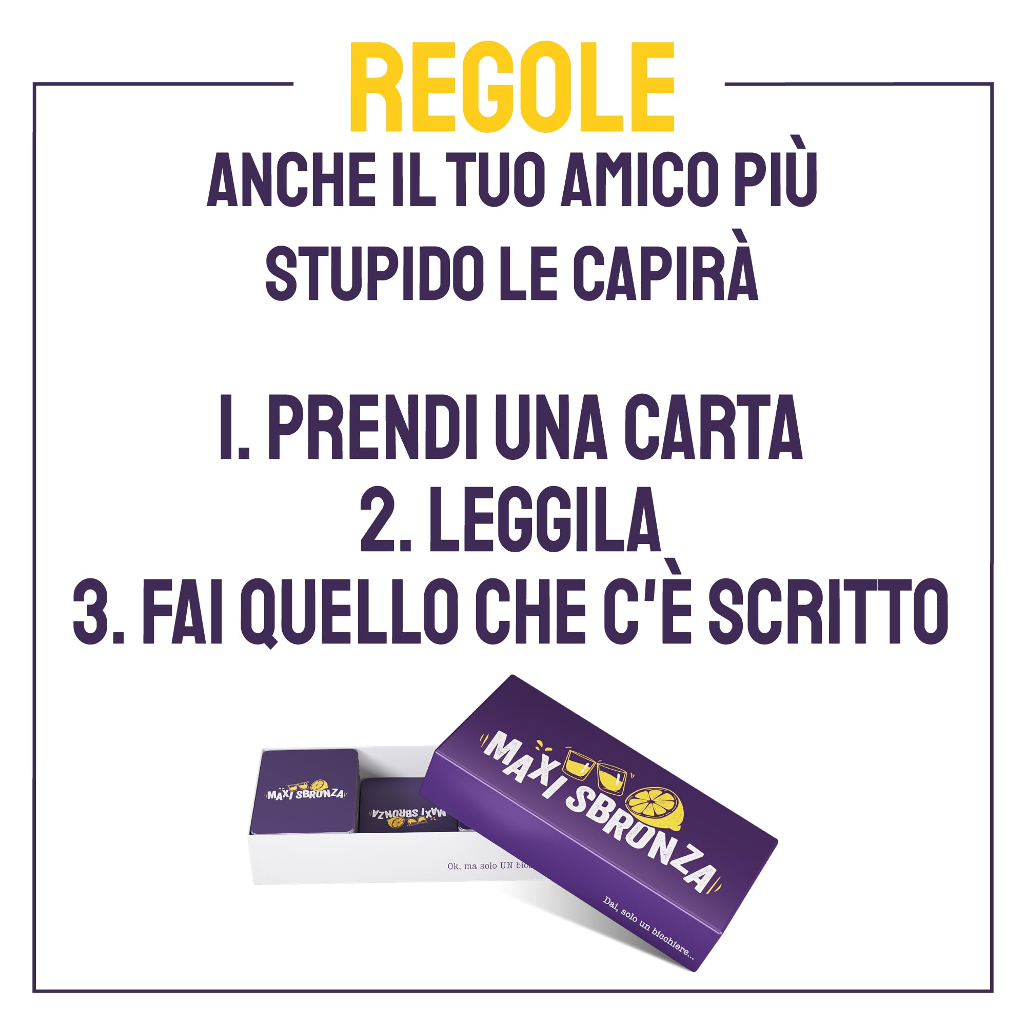 ZENAGAME Maxi Sbronza, Il Gioco Alcolico con Carte per Bere Italiano - Drinking Game da Tavolo per Adulti, per Feste