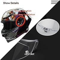 Vista 3 de AGV - Visera de casco Pista resistente a los arañazos, protector de repuesto, para AGV Pista motocicleta escudo contra el viento escudo de cara