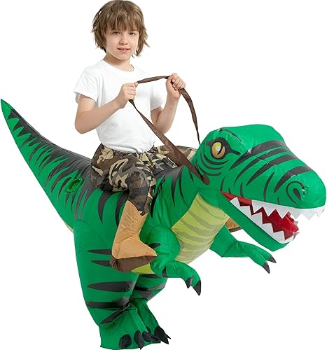 Miniatura 4 de tasanor Disfraz de Raptor inflable, disfraces inflables para niños, disfraz de dinosaurio inflable, disfraces de Halloween para niñasniños