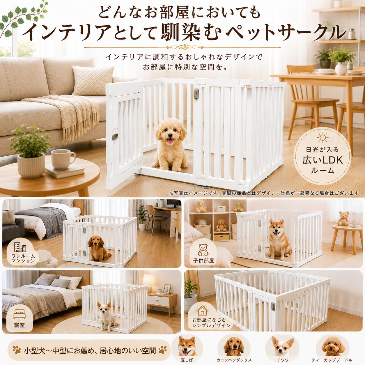 Amazon | ペットサークル 折りたたみ フェンス 犬 兎 洗える キズ防止