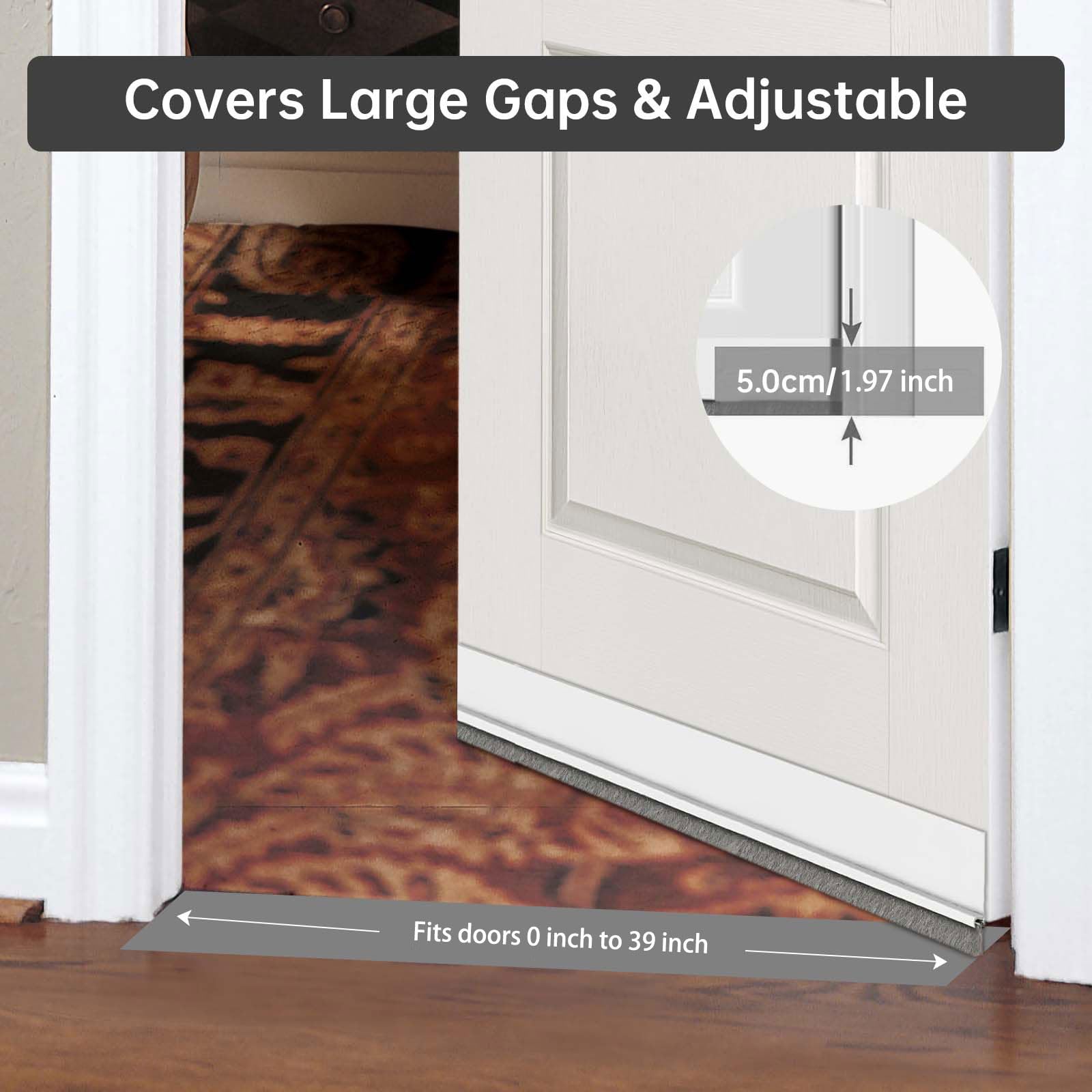Door Draft Excluder,37"PU Leather Draught Excluder For Bottom Of Door - View #13