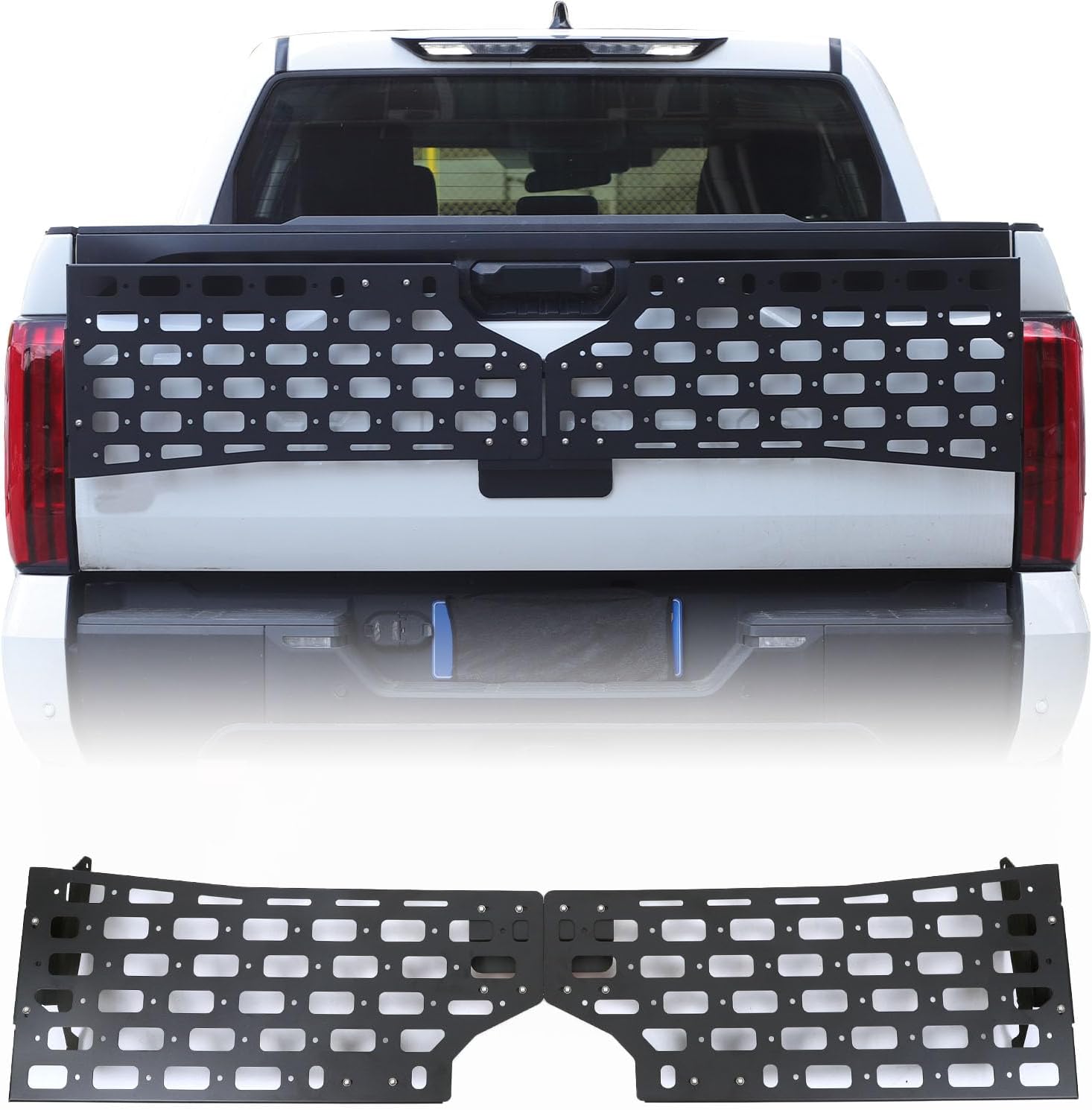 CHEAYAR Tailgate Molle Panel Compatible with Toyota Tundra 2022-2024, Truck Rear Cargo Bed Extender Rear Door Cargo Shelf Organizer ,Tactical Storage Panel Organizer System Accessories