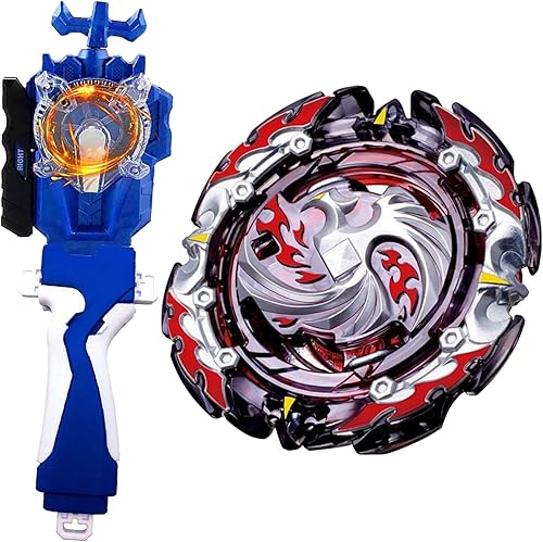 Miniatura 28 de Metal Fusion Games Blade Toy Set Sparking Launcher Grip Bey Battling Top Burst Booster B-122 Starter Geist Fafnir.8'.Ab Left Right Launcher