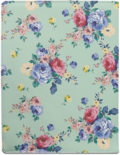 Miniatura 3 de Flashideas Organizador de padfolio de flores azules y rosadas, carpeta de negocios, carpeta de negocios, organizador de documentos para entrevista,