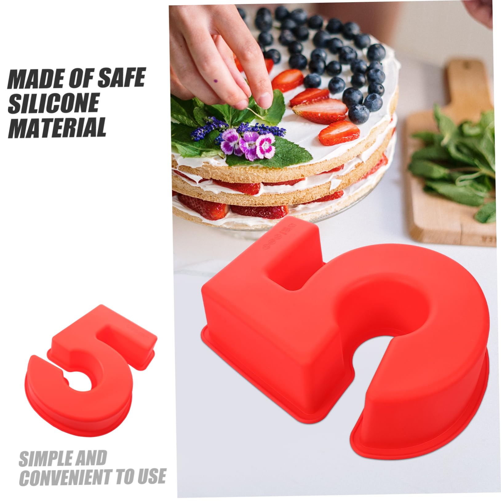Ciieeo 5 Moldes Para Tartas Pasteles Panadería Molde Para Tartas Número De Silicona Molde Para Tartas Horneado En El Hogar Molde Para Hornear De Cumpleaños Para Niños Número De
