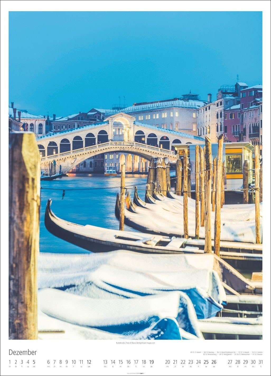 Venezia Kalender 2027 - La Serenissima: Die Lagunenstadt in Bildern: Wandkalender im Großformat mit Fotos namhafter Reisefotografen. Urlaubsflair für ... großen Fotokalender. 49x68 cm Hochformat.