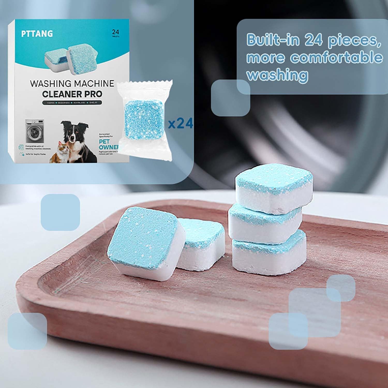 Kolina Nettoyant Machine à Laver, Kolina Nettoyant Machine A Laver Le Linge Tablet,Nettoyants Lave Linge Puissant,Facilement Les RéSidus,La Saleté Et Les Odeurs,Pour à Toutes Les Machines à Laver (48)