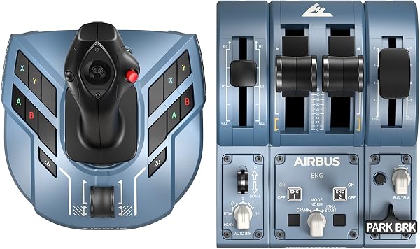 Thrustmaster TCA Captain Pack X Airbus Edition - Pack de Vuelo Completo para Xbox Series X|S y PC (Sidestick, Quadrant y Add-ons, Licencia Oficial Airbus) Azul/Negro - 4