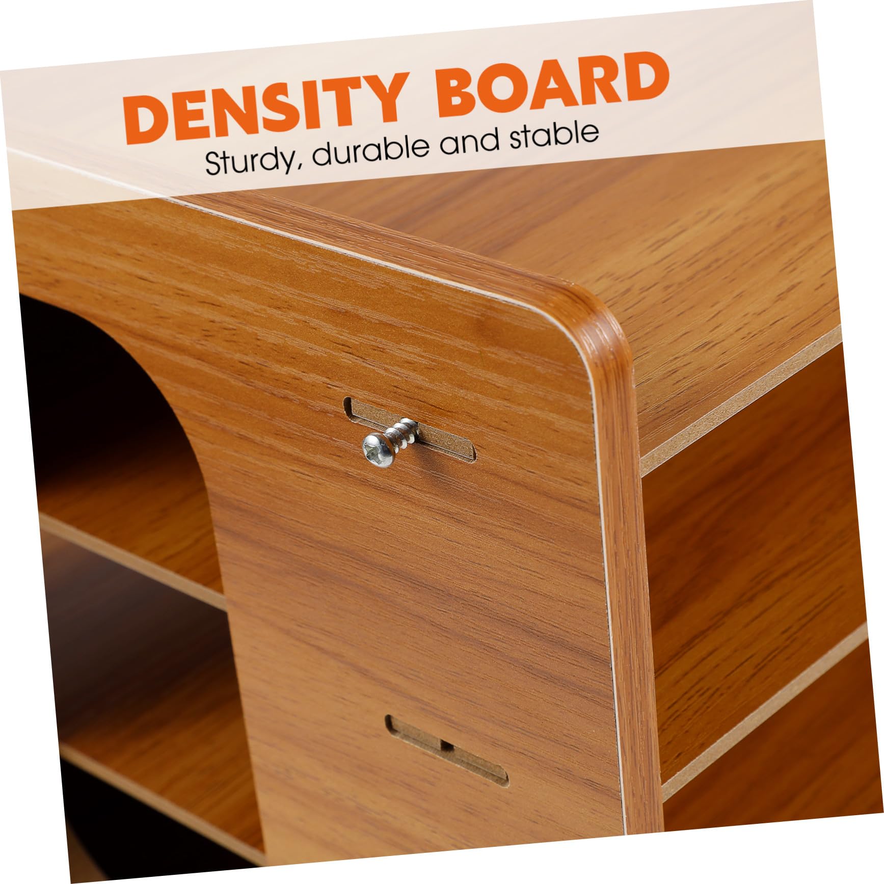 Gatuida Organizer da Scrivania in Legno Design Verticale Stabile 4 Livelli Vaschetta Portadocumenti Salvaspazio e Facile da Ordinare per Ufficio e Studio