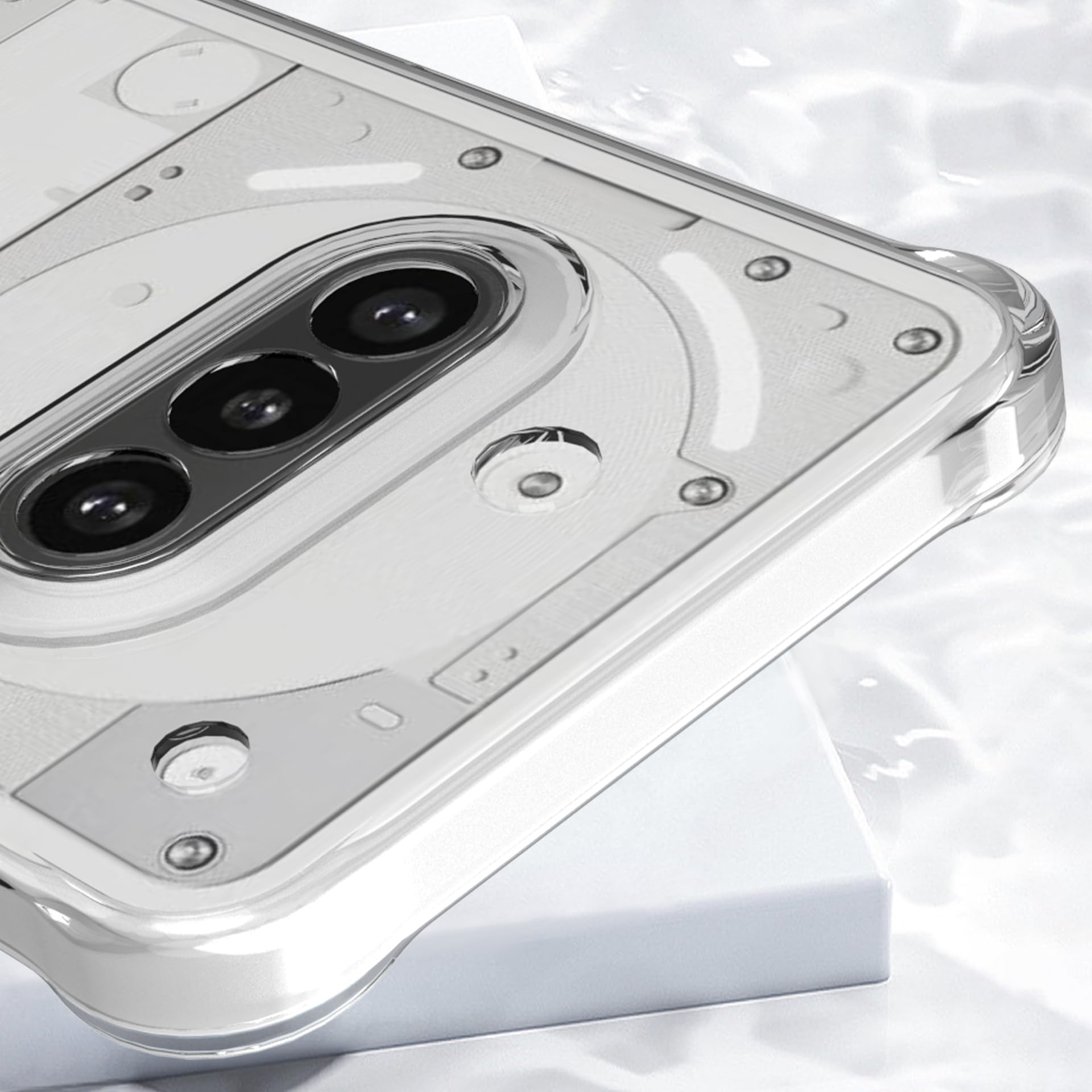 For Nothing Phone 3a Case, KJYFOANI Black Shockproof Bumper Sleeves, 360° Drop Protection Shell Full Body Ultra-Thin Soft Silicone Cover For Nothing Phone 3a (6.77") - [2 Pack