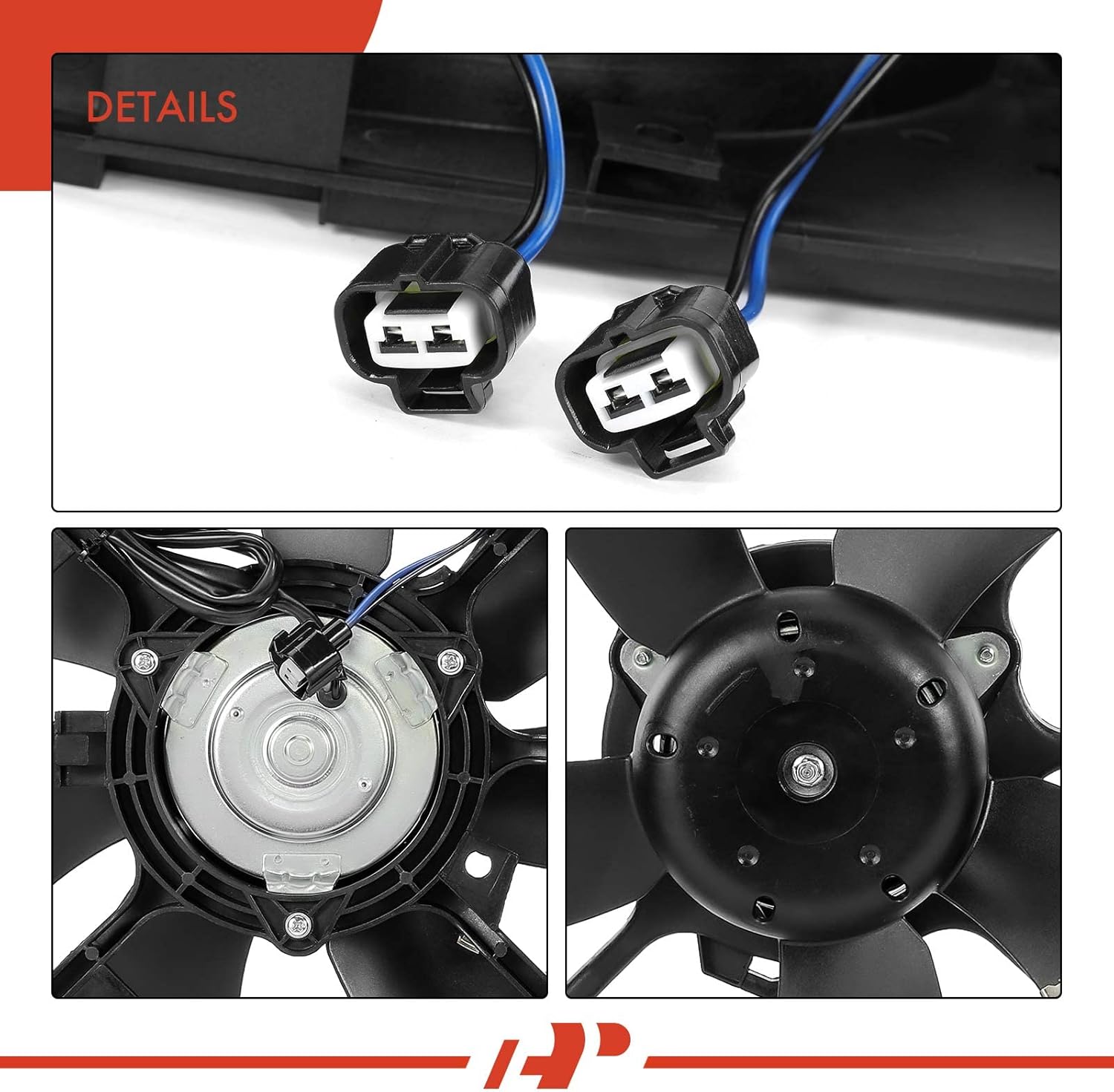 A-Premium Engine Radiator Cooling Fan Assembly Compatible with Select Mazda Models - 6 2003-2008 - Replace# AJ5715025N, AJB415025E