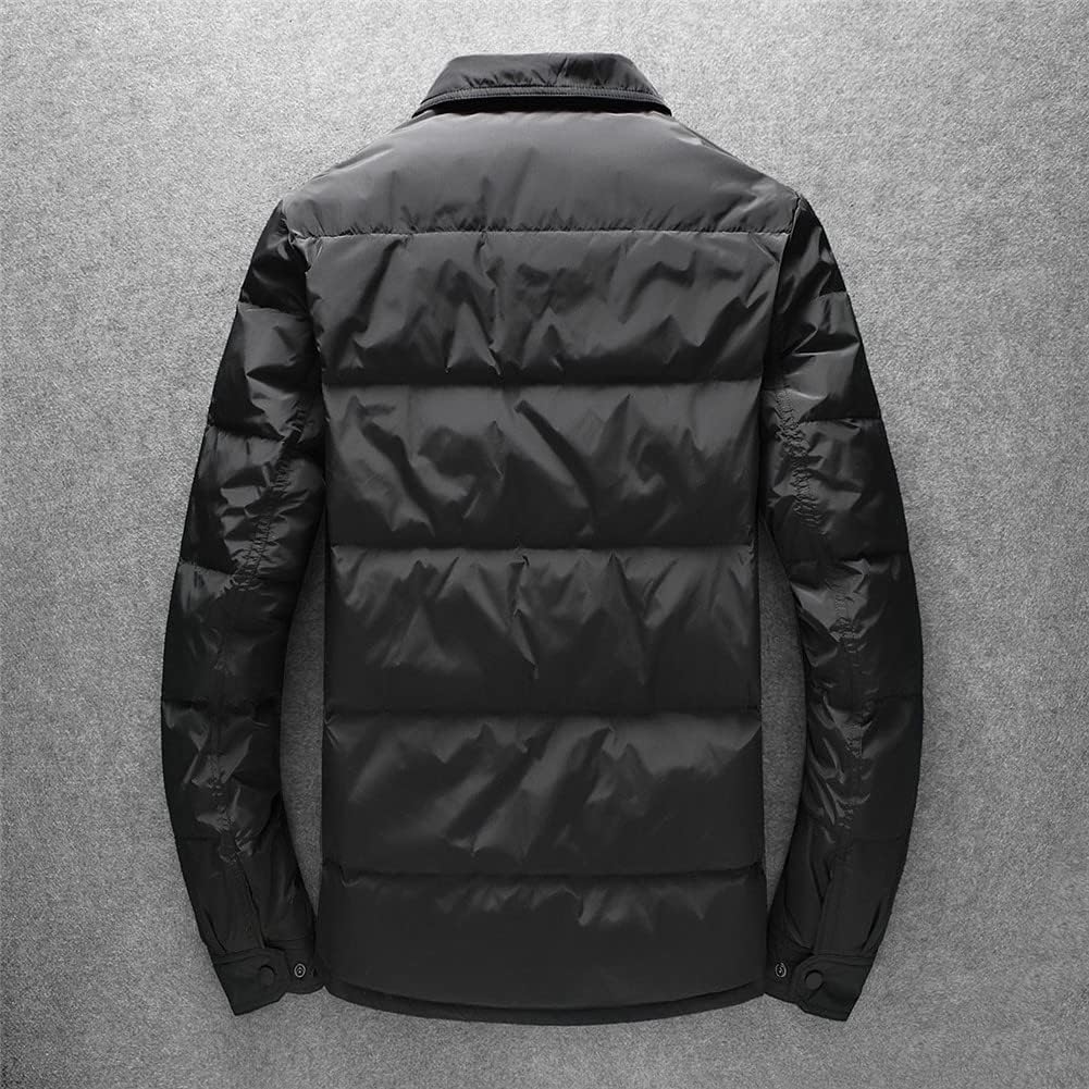 Youllyuu White Duck Down Jackets Single Breasted Black Thicken Casual Men's Coats Slim Fit Jackets