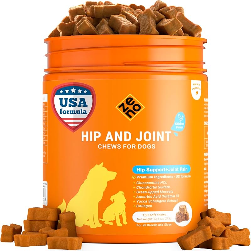 Suplemento para Cães ZENO com Extrato de Mexilhão, Glucosamina e MSM – Hip & Joint Chews