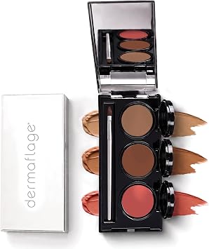 Dermaflage Tattoo Cover Up Makeup, Waterproof Concealer Palette - Tan | Covers tattoos and bruises, Hides Scar and acne, Full Coverage Concealer, Smudge Proof Body Makeup, 3 SFX shades with brush