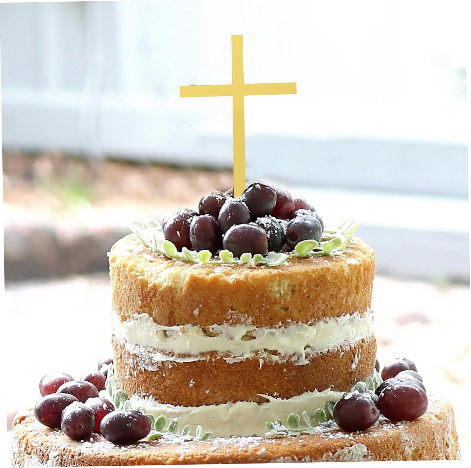 Zerodeko 40pcs Cross Cake Decorations for Baptism and Wedding Parties Elegant Dessert Toppers for Cakes and Celebrations