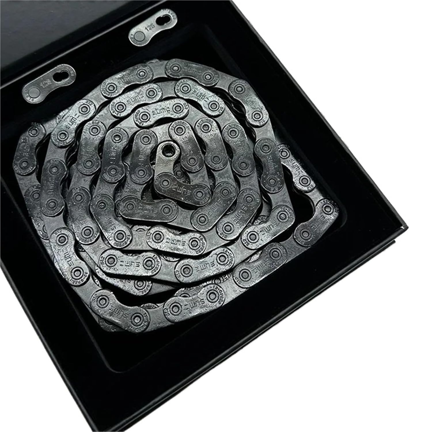 Compatible for sumc 12 Speed Bike Chain - 126 Links Ultralight Crescent Chain for Road Mountain Bikes(S12-Black Diamond)