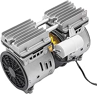 Vista 8 de Bomba de vacío sin aceite, 110V 370W Bomba de compresor de pistón sin aceite de alta presión Bomba de aire de vacío de alto flujo Cilindro doble