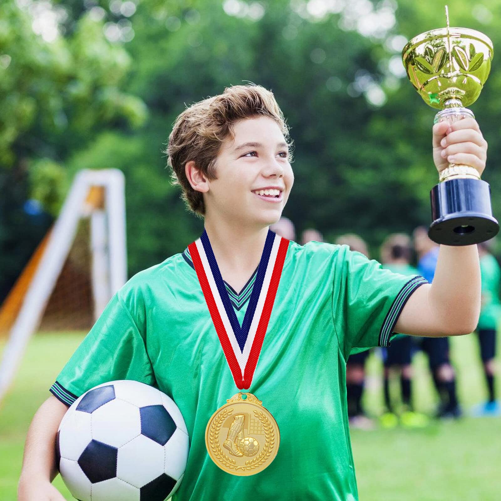 12 medaglie per bambini: medaglie di compleanno per bambini, medaglie di calcio per bambini, medaglie di compleanno per bambini, per bambini, adulti, sport, calcio, feste, favore