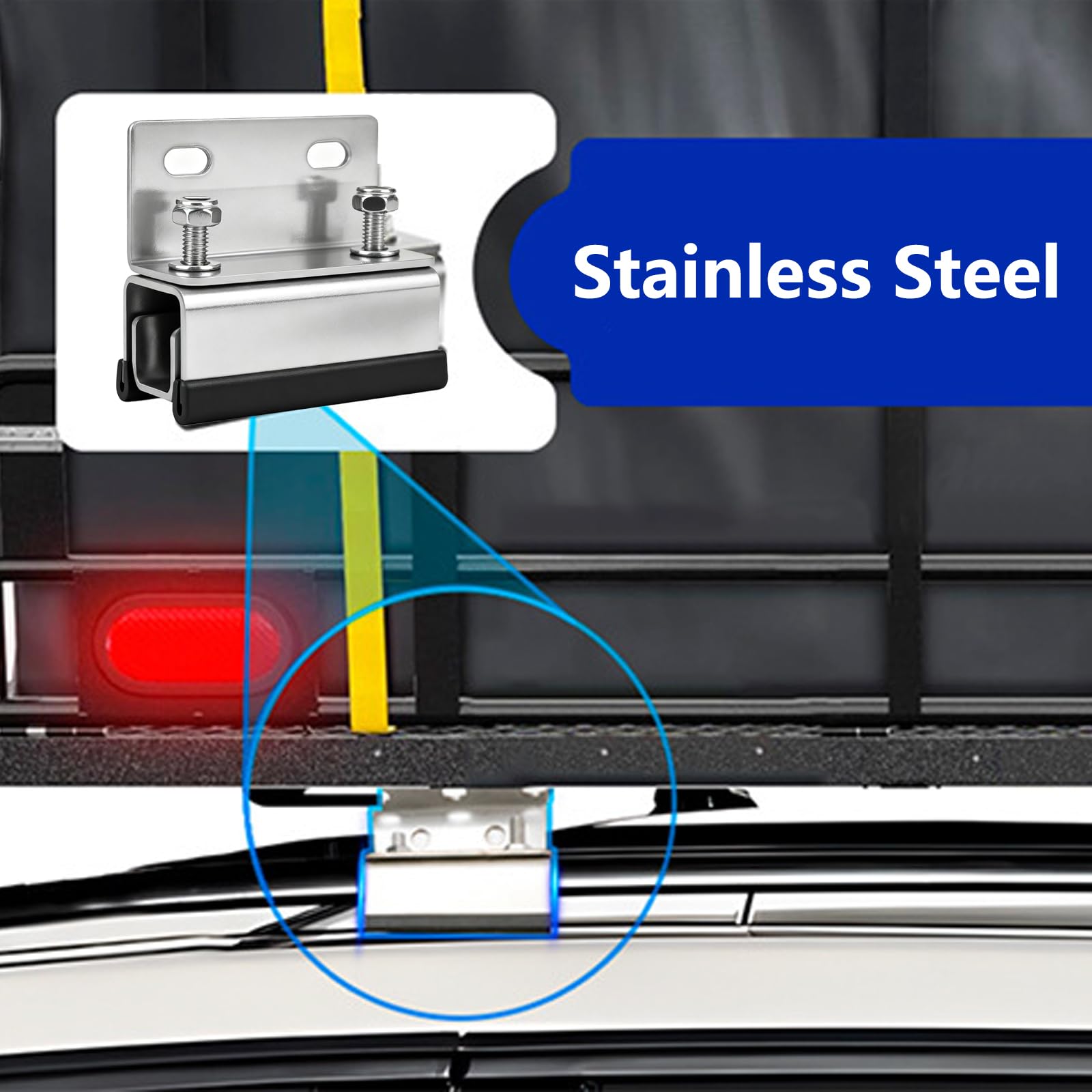 6pcs Van Roof Rack Mount Kit, 304 Stainless Steel Brackets, Compatible with ProMaster/Boxer/Ducato/Jumper Vans, Roof Mount Kit for RV Solar Panels - 5