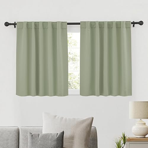 Miniatura 27 de RYB HOME - Cortinas blancas, cortinas para oscurecer la habitación, con aislamiento térmico, juego de cortinas opacas para dormitorio, sala