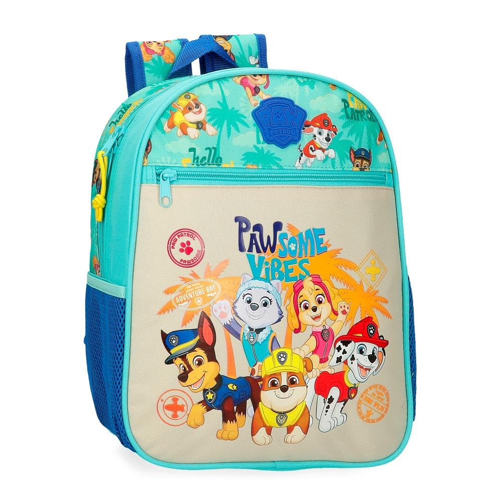 Paw Patrol Paw Patrol Pawsome Vibes School Backpack Blue 27x33x11cm Polyester 9.8L, Blue, School Backpack