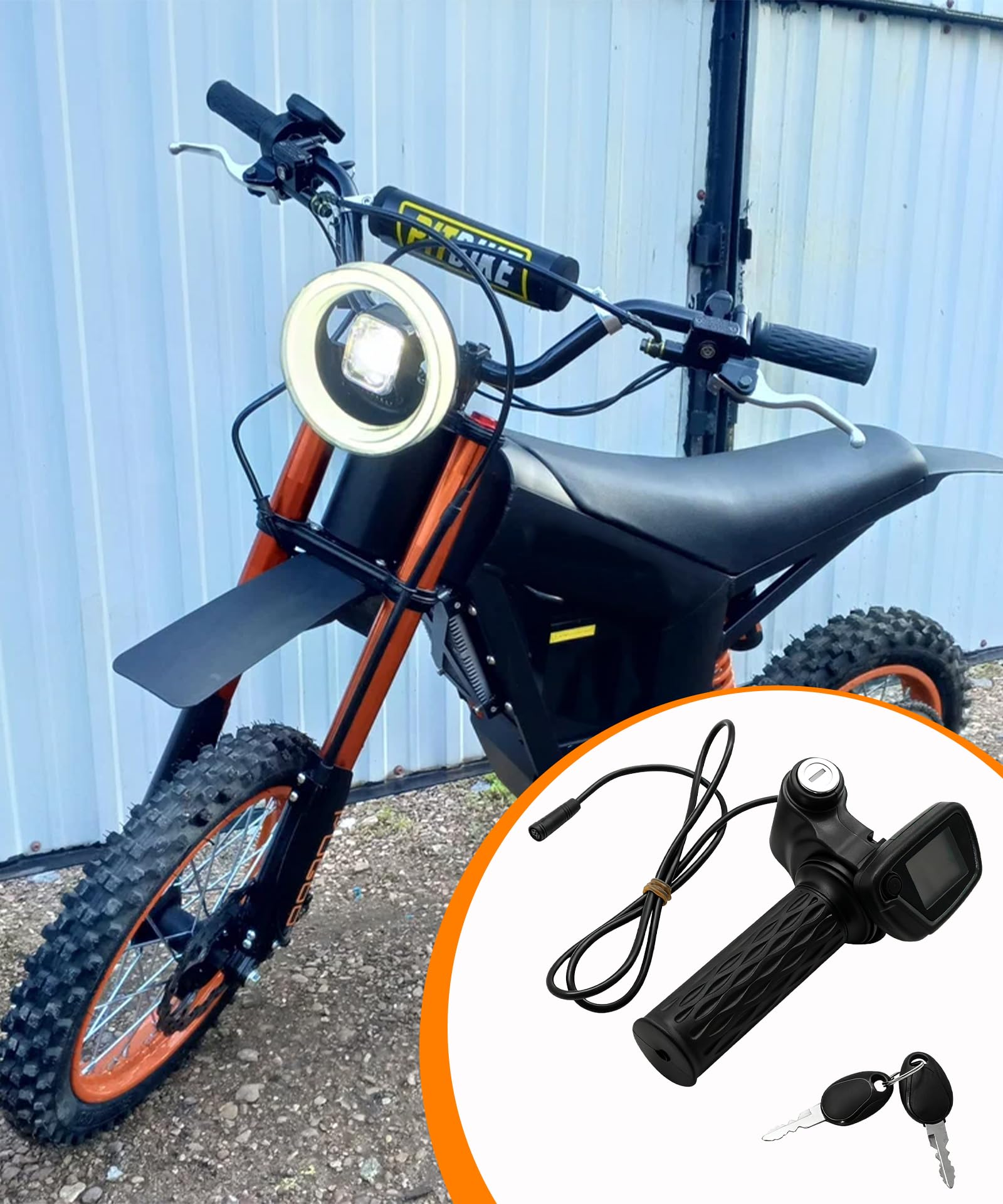 Poignées d'accélérateur pour vélo électrique 48 V avec écran LCD compatible avec Tuttio Soleil 01.