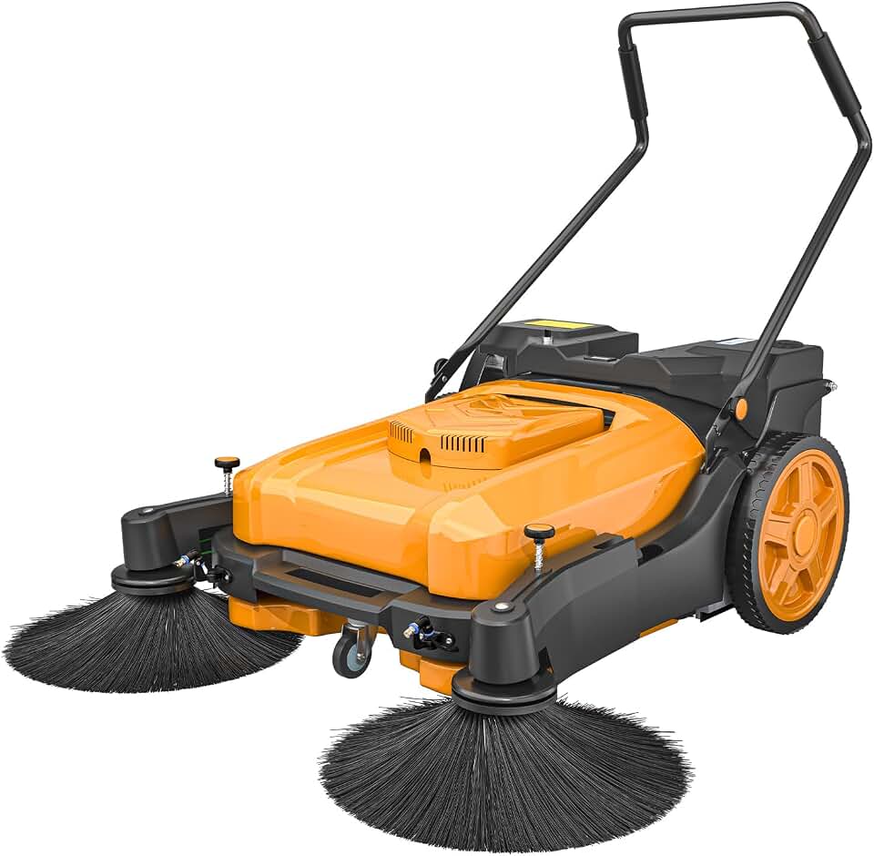 Battery Powered Floor Sweeper 42'' with Water Spray, 39600 Sqft/h