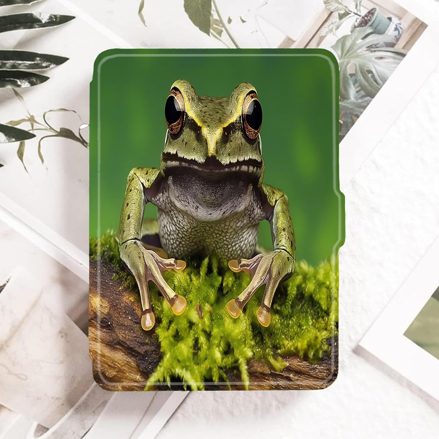 Case for Kindle Oasis Protective Cover with Auto Sleep Wake Only Fits 7 Inch Kindle Oasis(10th 2019 Release & 9th 2017 Release),Frog Moss