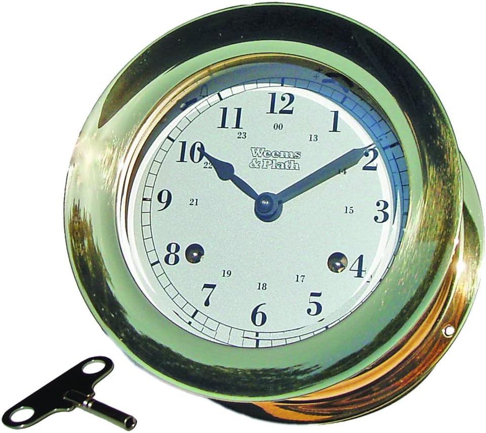 Weems & Plath Atlantis Collection 8-Day Wind Ship's Bell Clock (Brass)