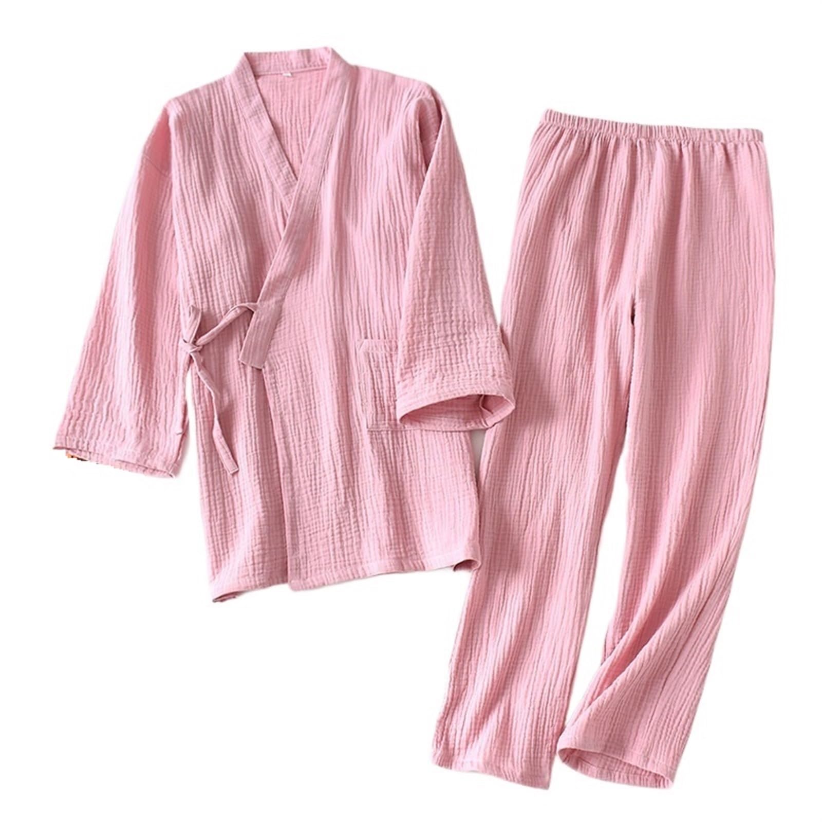 Conjunto de Pijamas de algodón for Mujer, Traje Holgado de Dos Piezas for Parejas, Traje humeante for el Sudor, Conjunto de Servicio a Domicilio Juegos para Mujeres(Female 01,XL)