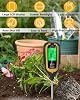 Soil Moisture Meter Digital, 4 in 1 Soil Tester withTemperature/pH/Moisture/Sunlight, Soil Testing Kit for Garden, Farm Outdoor/indoor (Black)