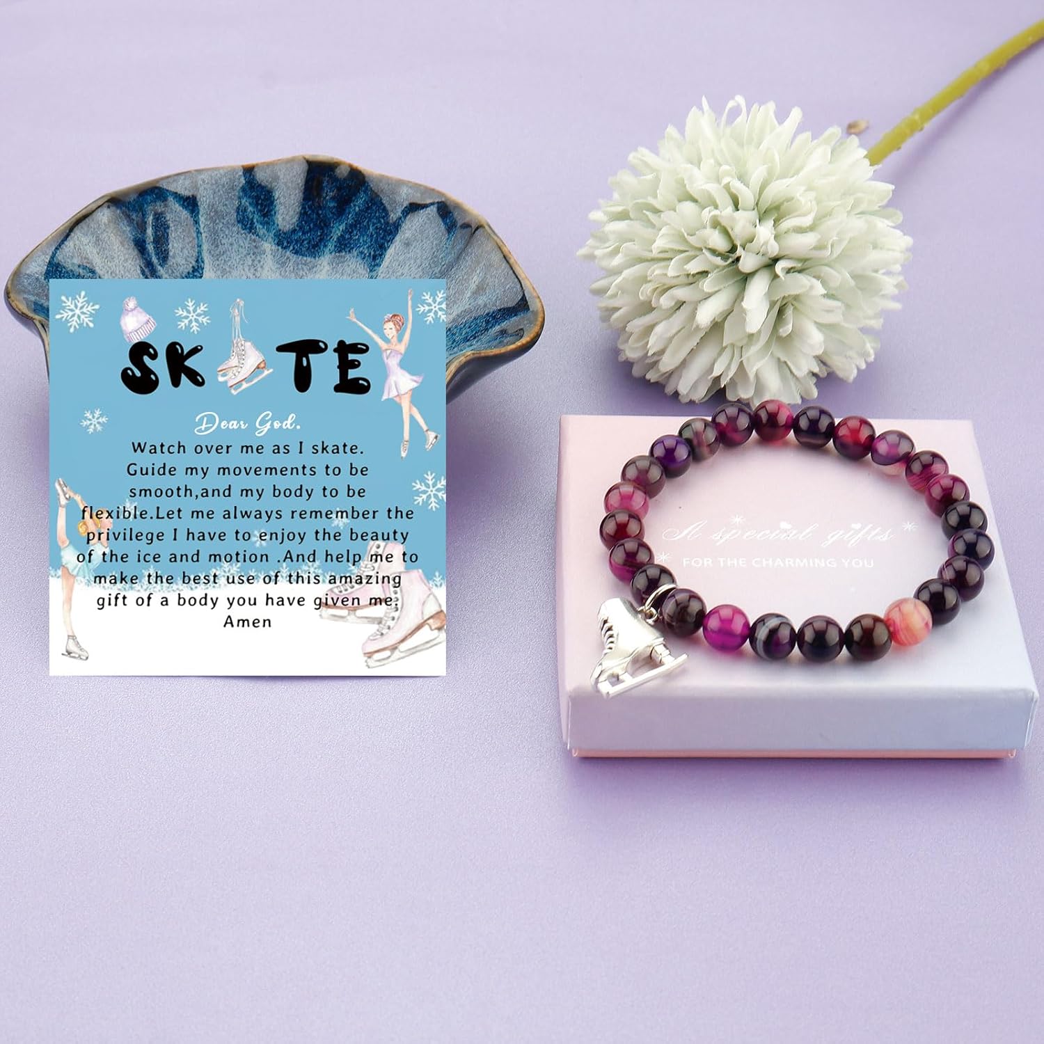 MollyQueen Figure Skating Bracelet - Ice Skater Gifts & Jewelry for Women Ice Skating Accessories