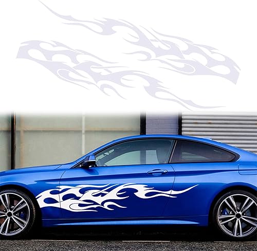 Adhesivos de vinilo para falda lateral del coche, calcomanías para carrocería de auto, rayas deportivas de carreras, calcomanías gráficas para