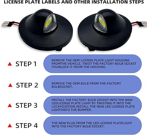 Miniatura 6 de Luz de matrícula, lámpara LED de repuesto para Ford F150 F250 F350 F450 F550 montaje de luz de matrícula Super Duty Ranger Explorer Bronco Excursion