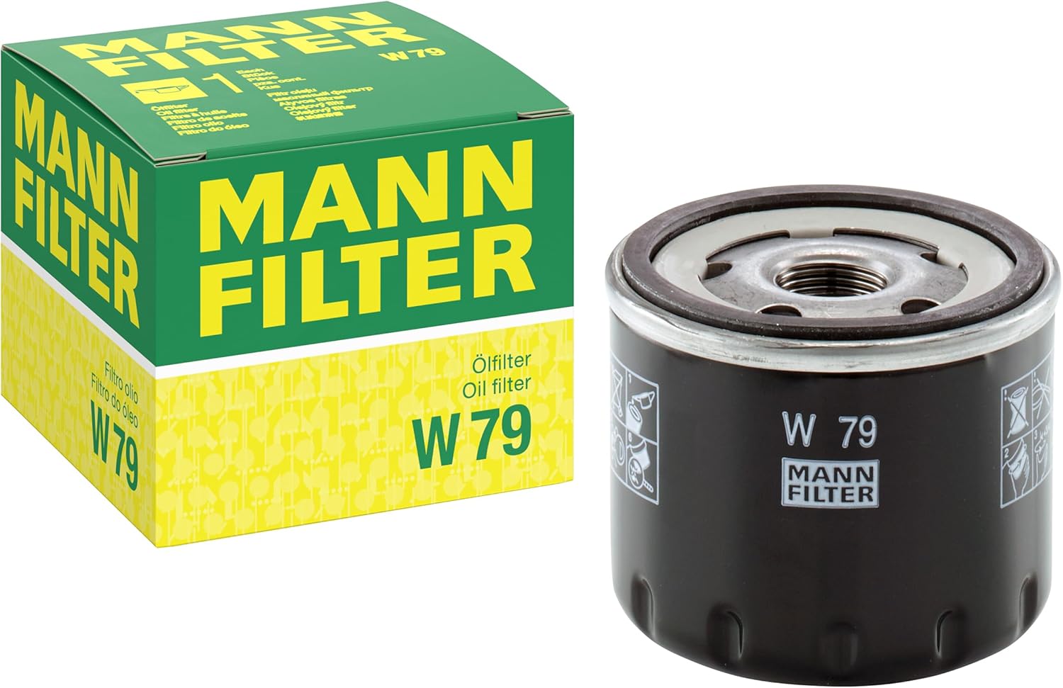 MANN-FILTER W 79 Oil Filter - CARS + TRANSPORTERS, Black