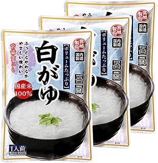 【温めるだけ簡単】国産米 おかゆ 300ｇ×3袋セット (白かゆ)
