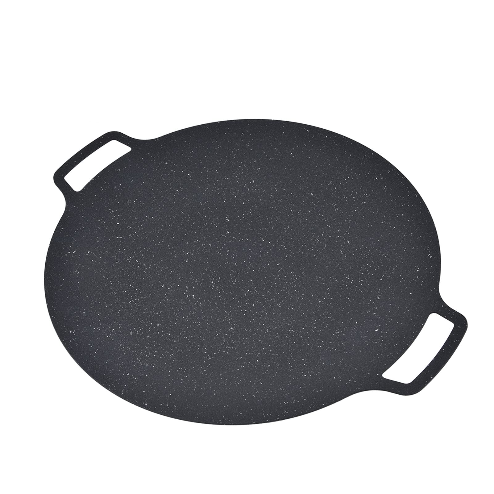 Pan de Grill Coréen, Plate-forme Rond à Barbecue à Barbecue Coréen Iron Plateau de Grillon Antiadhésif avec Sac Pan de Grill BBQ pour Induction, Cuisinière à Gaz, Table de Cuisson (36 cm)