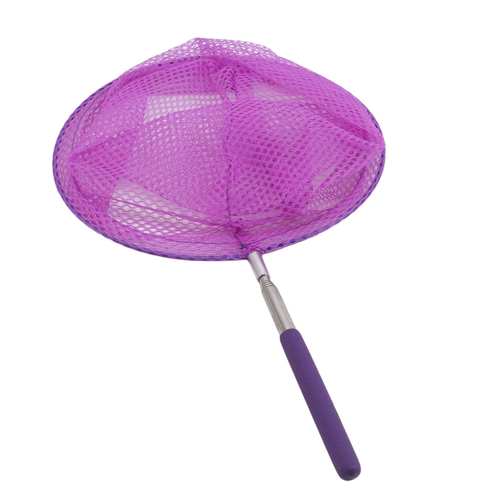 Meoliny Retractable Insect Net for Catching Butterfly Small Fish Outdoor Beach Garden Activities,Purple