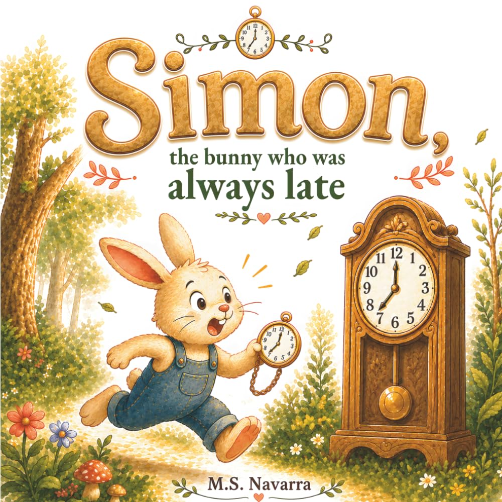 Simon, the bunny who was always late: A gentle story for early readers about telling time, responsibility, and good habits (Casa Navarra Children's Collection)