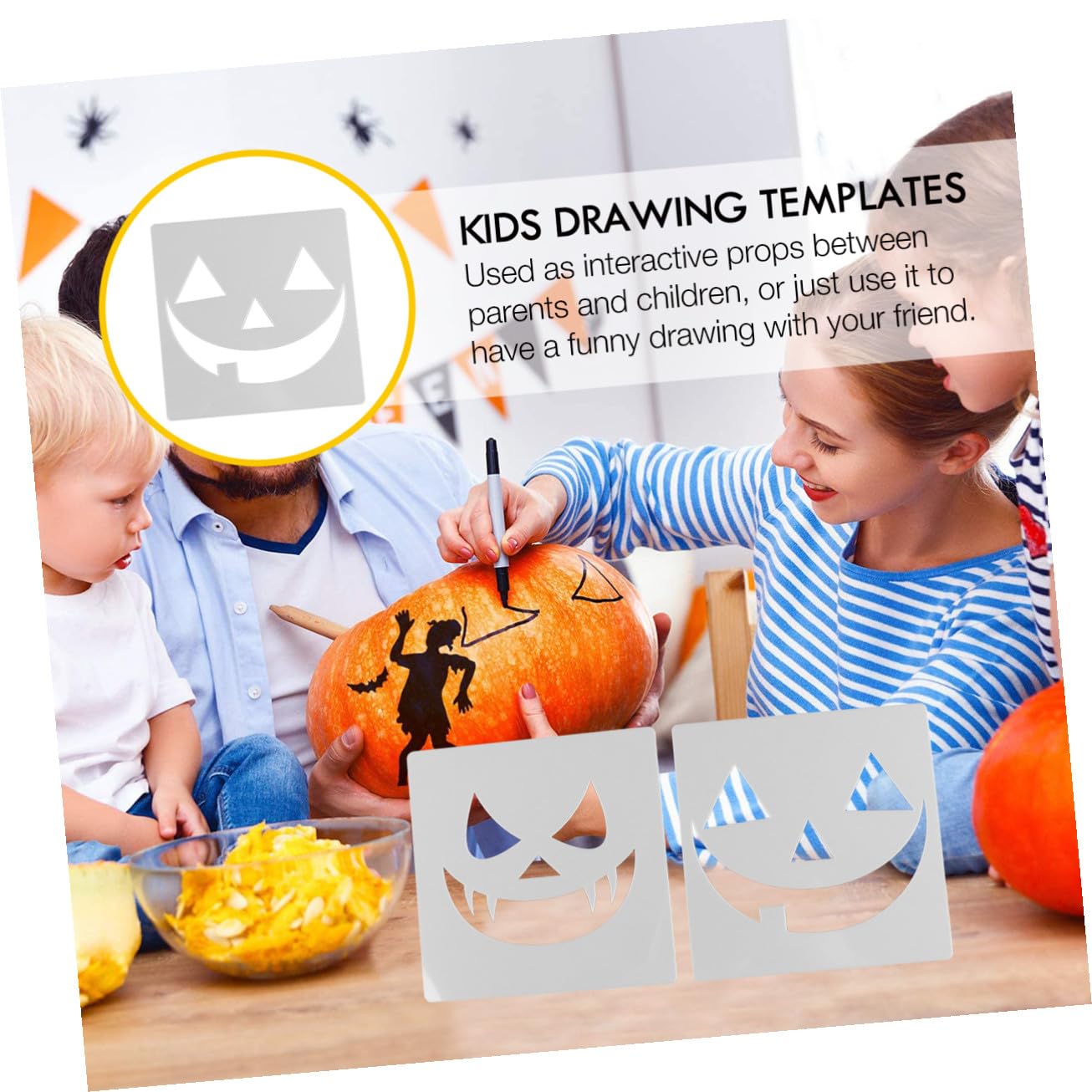 DOITOOL 27pezzi Stencil Halloween Motivi di Zucca Stencil Pittura Fai da Te di Plastica Riutilizzabile Adatto per Scrapbooking Pittura su Tela e Decorazioni Murali