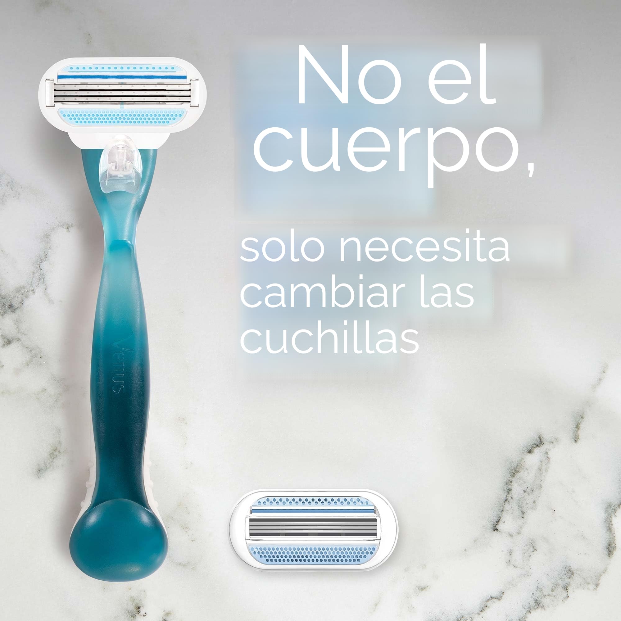 Gillette Venus Smooth, maquinilla de afeitar para mujer con 5 cartuchos, desechable para mujeres con 3 cuchillas