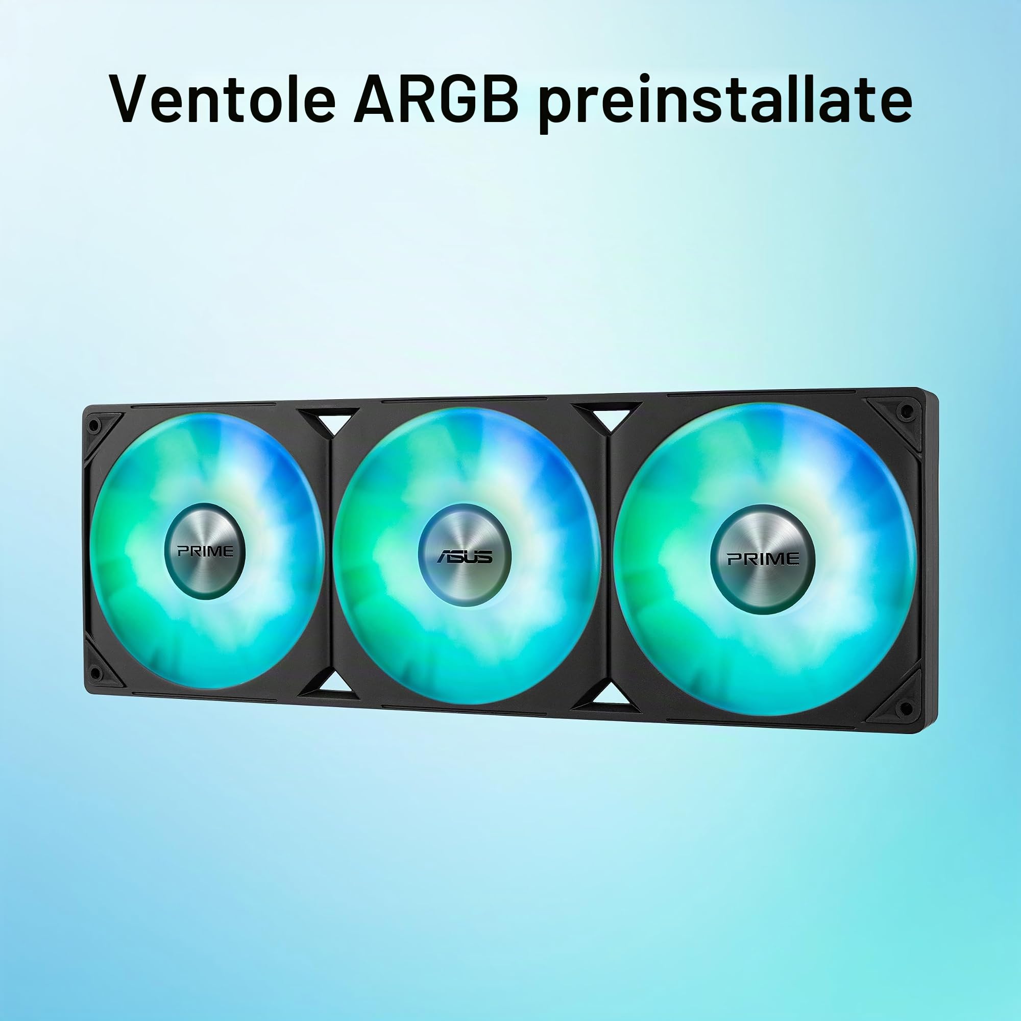 ASUS Premium LC 360 ARGB All-in-One AIO CPU Liquid Cooler AMD AM5 & AM4 Intel: LGA 1851, 1700, 1200, 115x Appositamente progettato per l'area di contatto del processore, canali alati, specchio