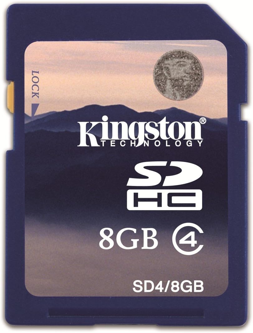 Kingston 8 GB Class 4 SDHC Flash Memory Card SD4/8GB