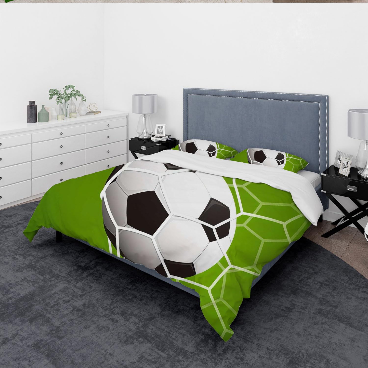 PAAHRYI Ropa De Cama Infantil De 135 X 200 Cm, Diseño De Fútbol