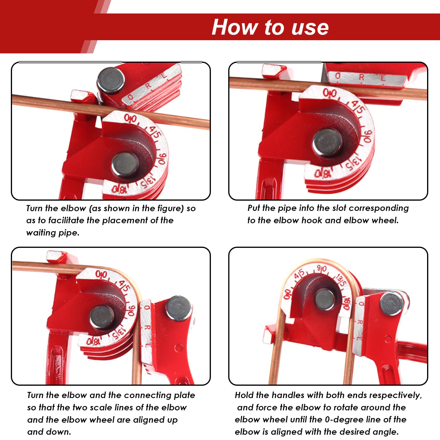 Rohrbiegemaschine 3-in-1 - Für Kupfer, Messing, Aluminium Rohre