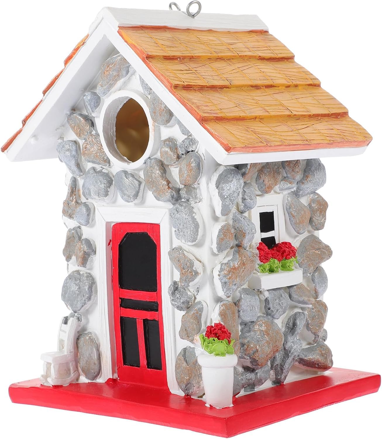 Nichoir à oiseaux en résine robuste et décoration de jardin